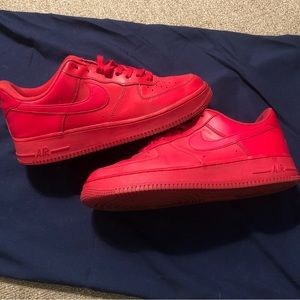 Triple red AF1s size 9.5 men